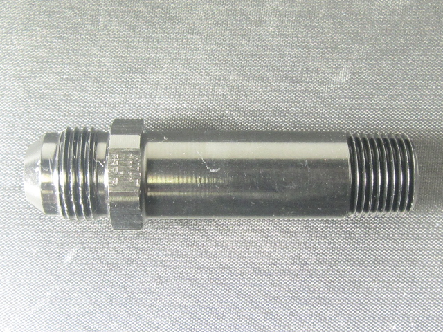 (image for) -8 Extended Oil Inlet Male Flare to 3/8 NPT - (3.0") ALUMINUM - Click Image to Close